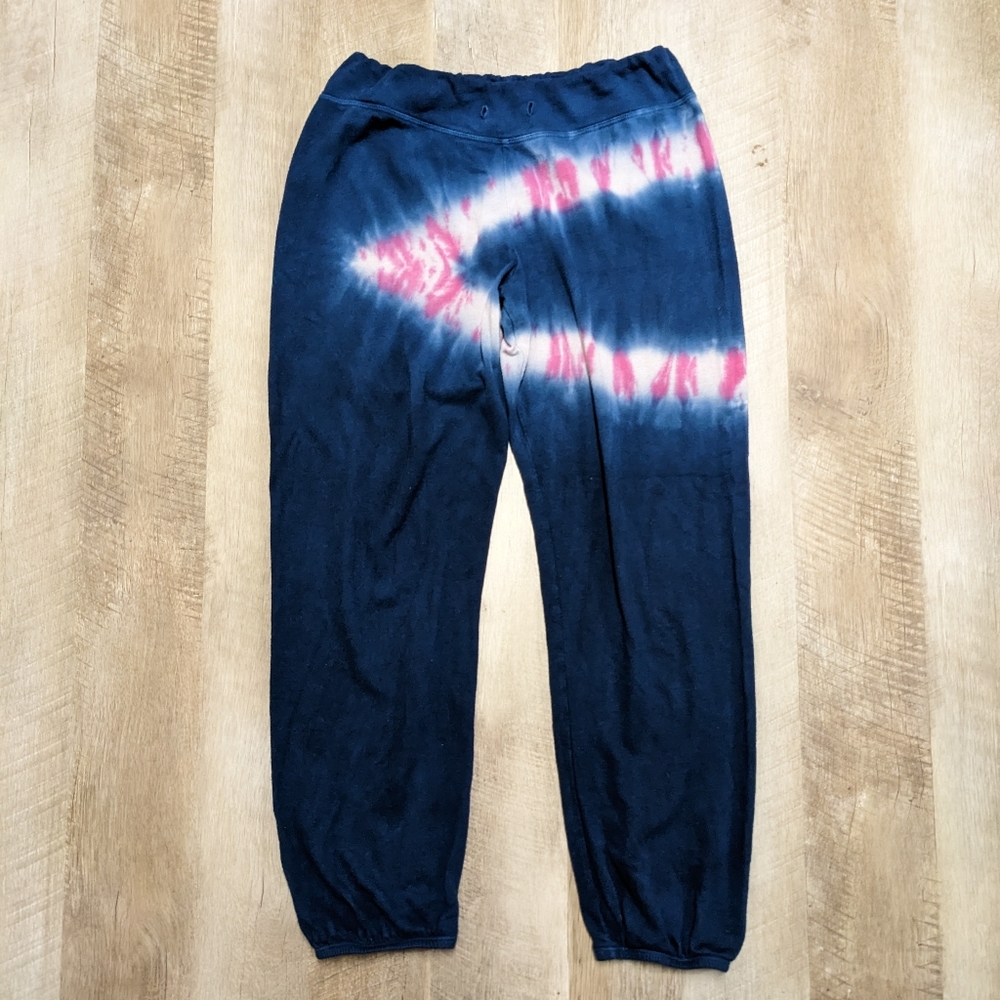 Sundry Navy Blue and Pink Tie dye Sweatpants